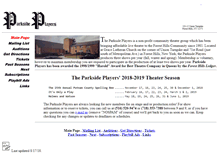 Tablet Screenshot of parksideplayers.com